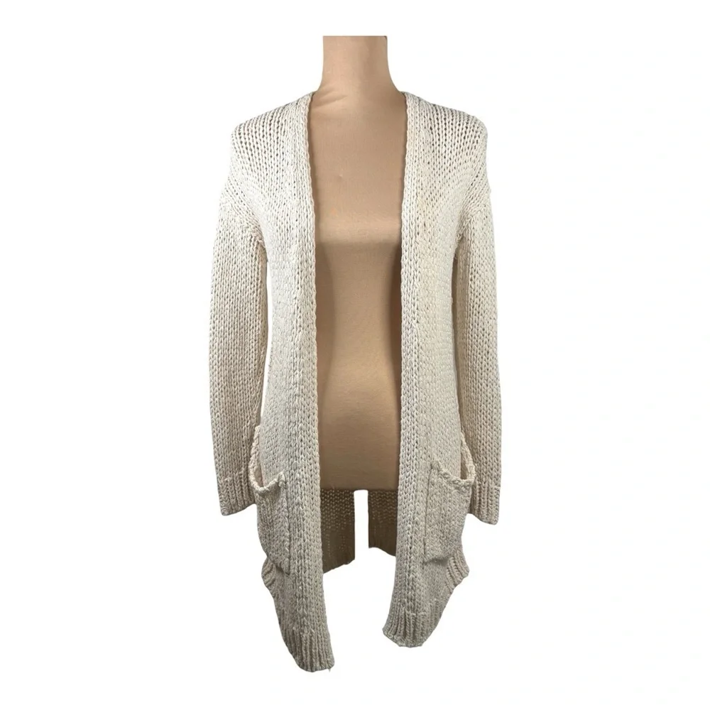 Free People 'Simply Sienna' cardigan in ivory cotton blend size Small